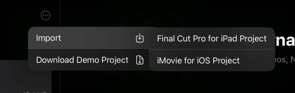 Screenshot of Final Cut Pro (for iPad)